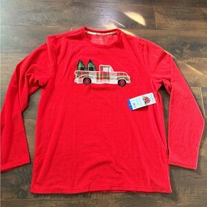 Eddie Bauer Red Textured Long Sleeve Shirt NWT